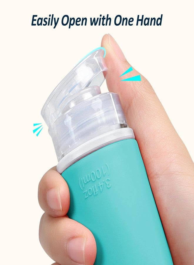 PACKISM TSA Approved Toiletry Bag with Bottles - Travel Accessories 8 Pack Leakproof 3.4oz Silicone Travel Bottles for Toiletries, Shampoo Conditioner Lotion Body Wash BPA Free, Black - Image 5